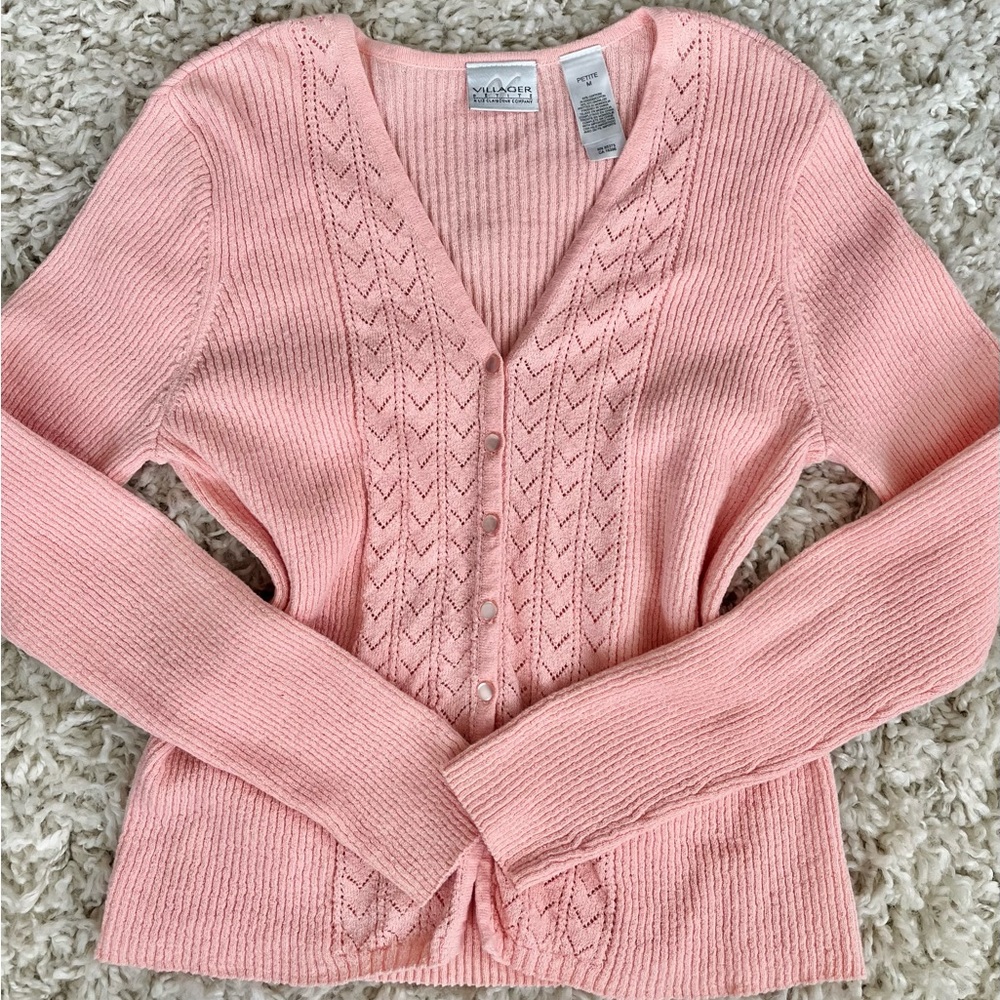 Vintage Cottagecore/Balletcore Cardigan Sweater, Size Small